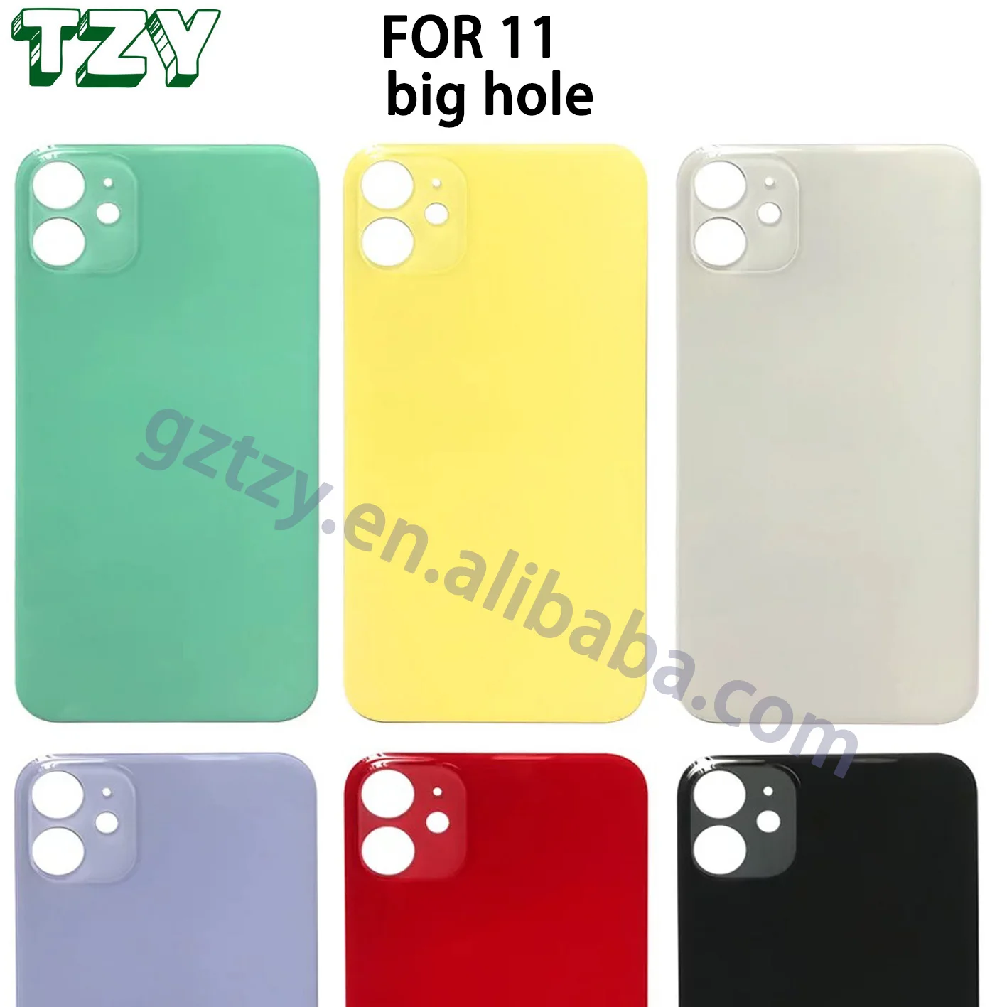 High Quality Wholesale Black White Red Replacement Glass Door Empty Housing Battery Back Glass Cover For Iphone 11