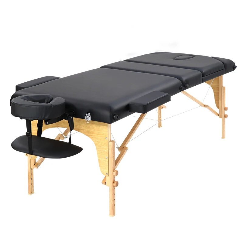 Cambodia Factory Custom Cheap PVC/PU Black Portable Adjust Facial Bed China Massage Bed Tattoo Tables with Backrest