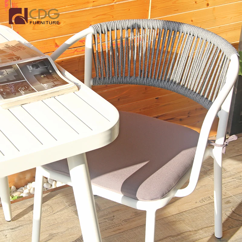 Waterproof Patio Dining Chair With Cushion Rattan Wicker Chair Outdoor Garden Furniture