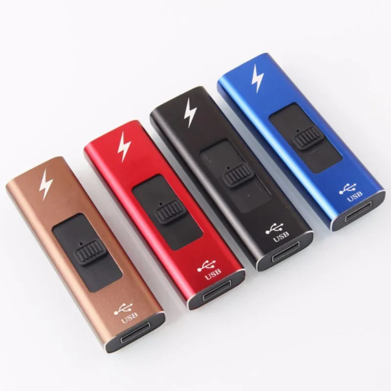 Двухдуговая плазменная зажигалка с USB перезаряжаемой ветрозащитной Беспламенной бутановой электрической зажигалкой для свечи фонариком