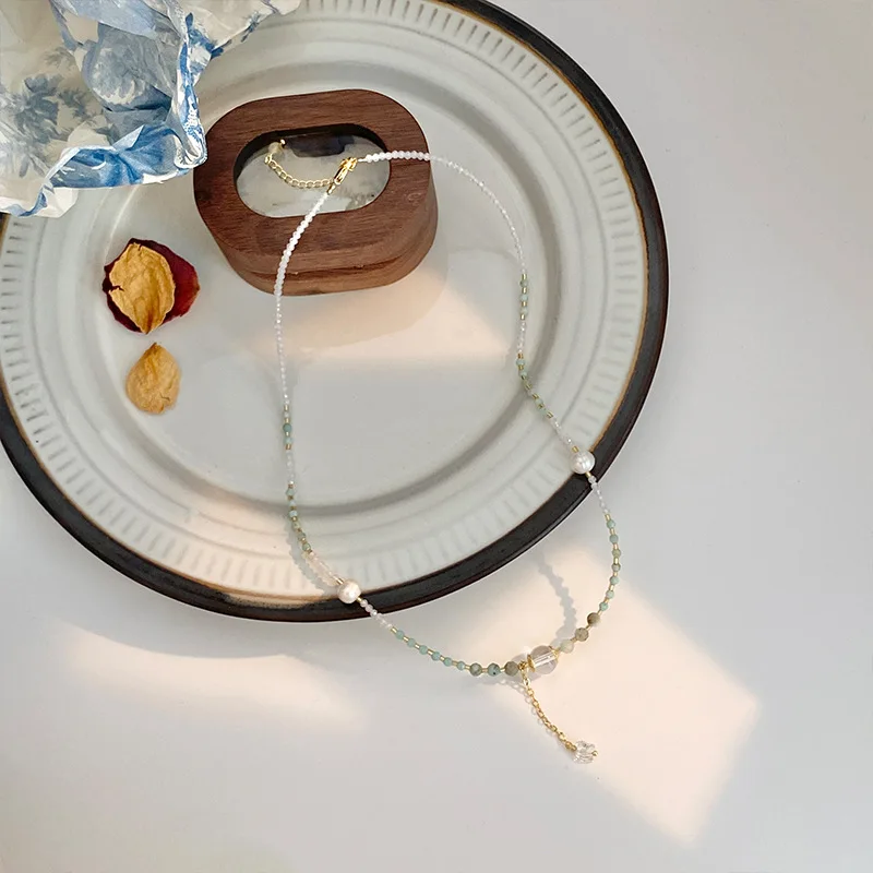 Latest Incomparable Shiny Necklace 2mm Pearl Beads Collar For Women Exquisite Small Neck Choker Handmade Jewelry Wholesale