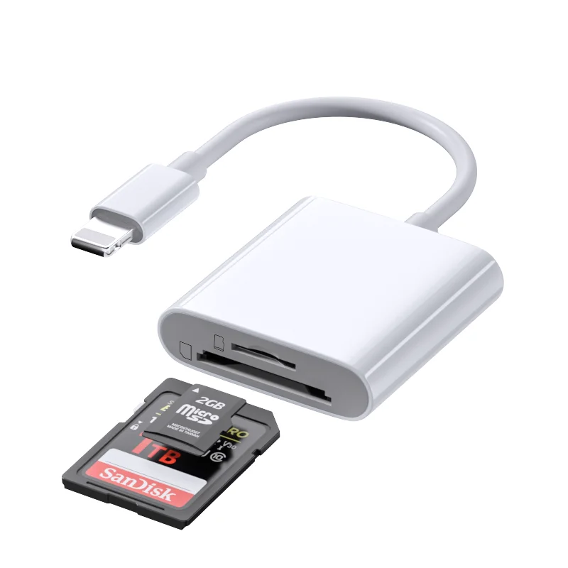 ios otg cable sd card reader,card reader for IOS,otg card reader,tf card reader,memory card reader,sd tf usb card reader