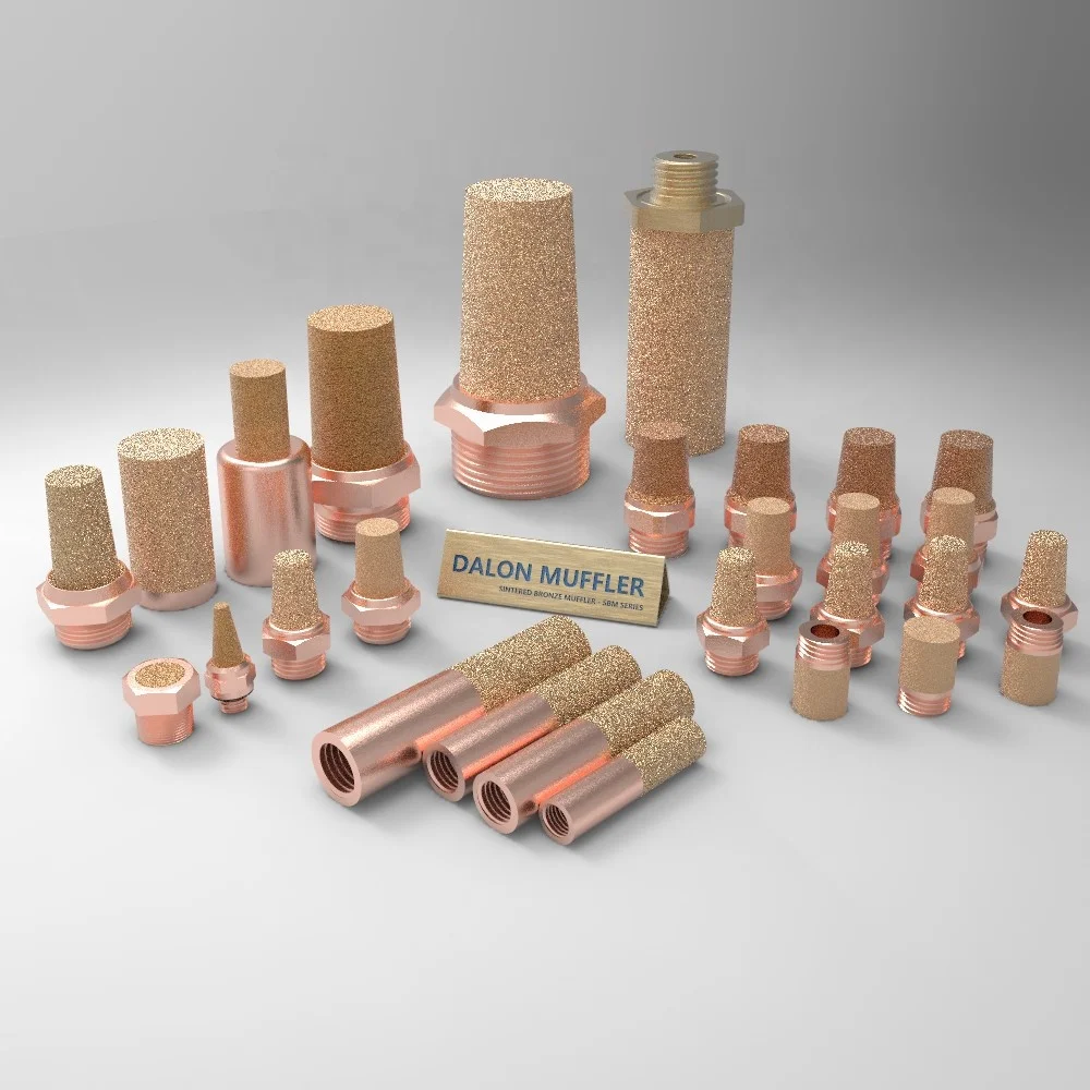 Sintered brass bronze air compressor pump silencer pneumatic silence muffler