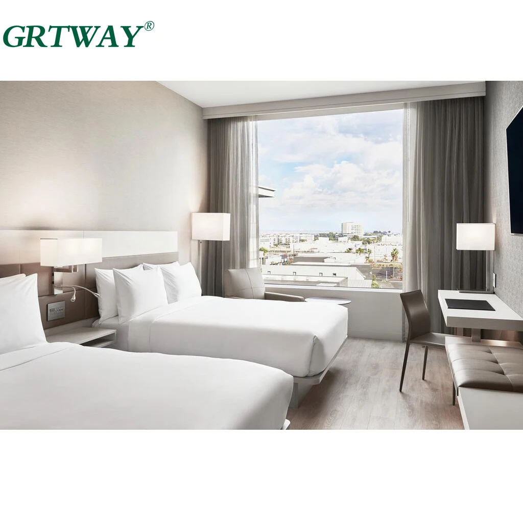 GRT6154 Modern Design Hotel Bedroom Set Furniture Package Luxury King Queen Size Beds Wooden Hotel Furniture