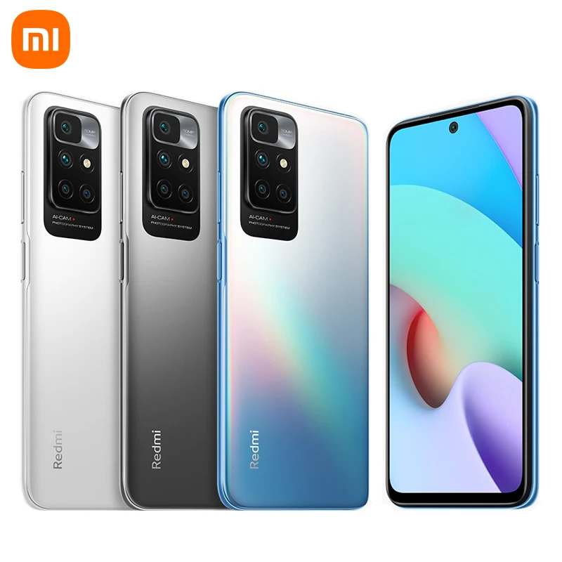 Оригинальные мобильные телефоны Xiaomi Redmi 10 50 МП четыре AI-камеры 90 Гц FHD дисплей Восьмиядерный MediaTek Helio G88