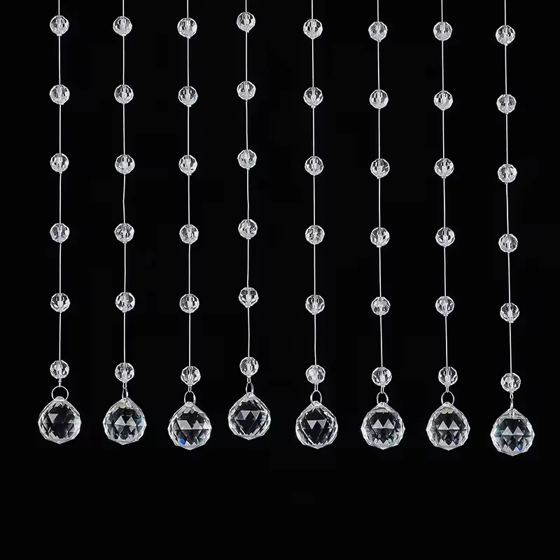 ZK220148 acrylic crystal curtain glass crystal curtain crystal garland curtain for home decoration,clear wedding beaded garland