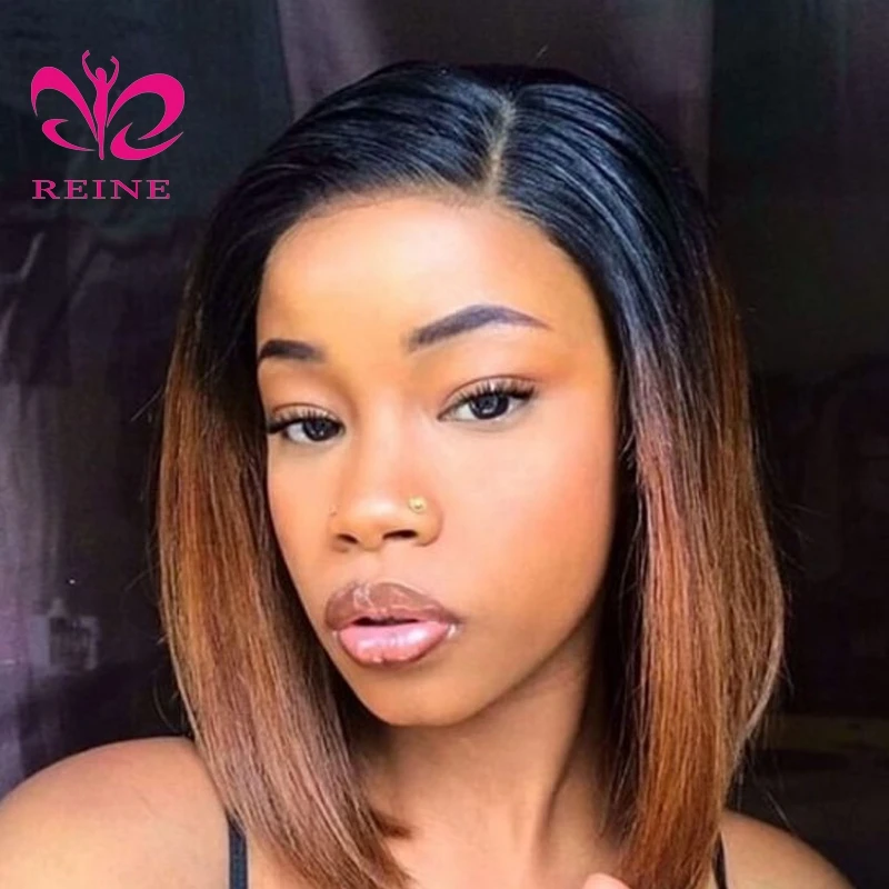Short Bob Ombre 1b/30 Color 13*4 Lace Front Middle Ratio 8/10/12/14 inch Vietnamese Human Hair Wig Pre-Plucked Wigs