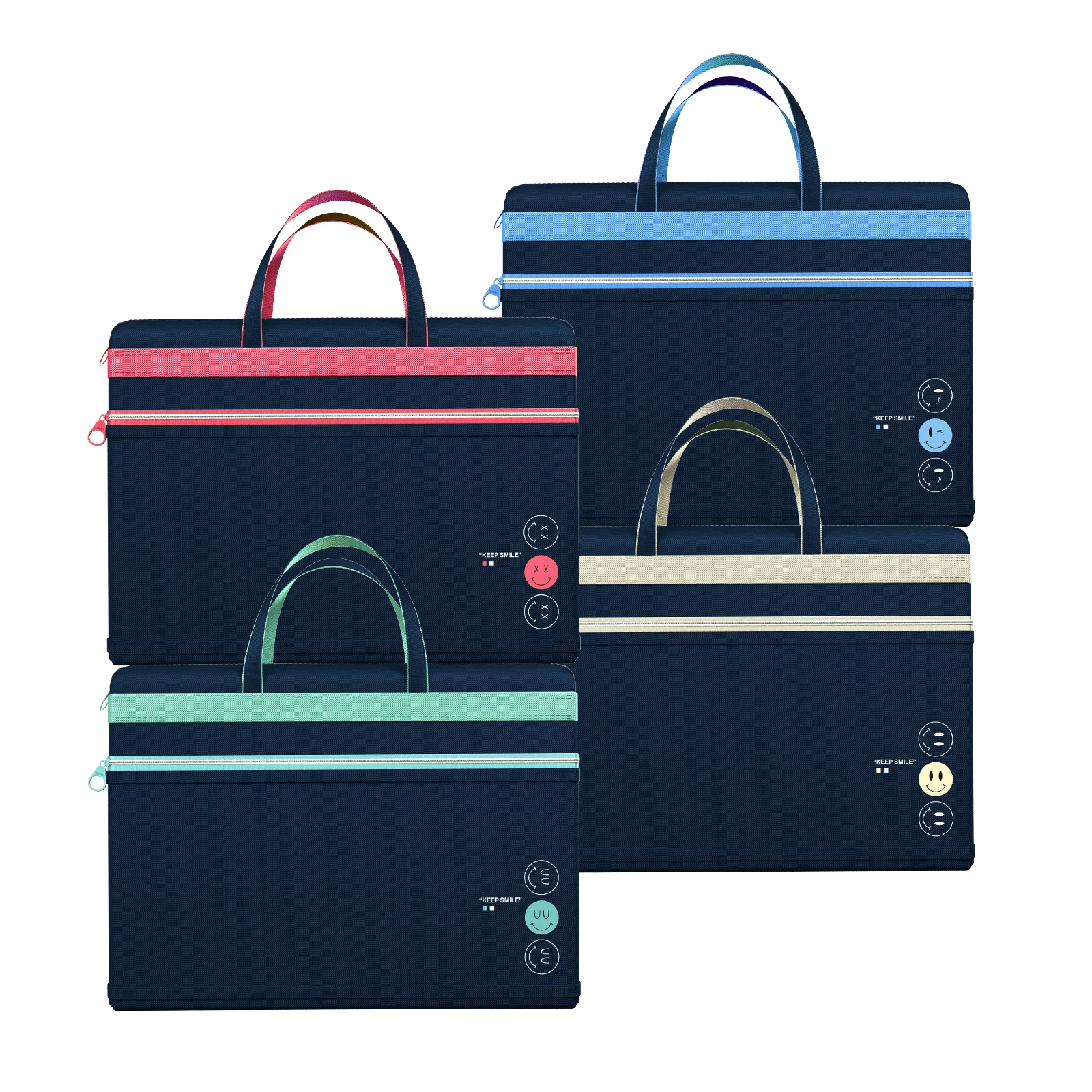 Waterproof Oxford Hand Bag Conference Business Briefcase Document Bag Zipper File Pouch Laptop Bag