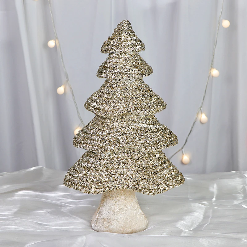 High-quality Artificial Tabletop Christmas Tree Decorations supplied Weaving craft Christmas tree