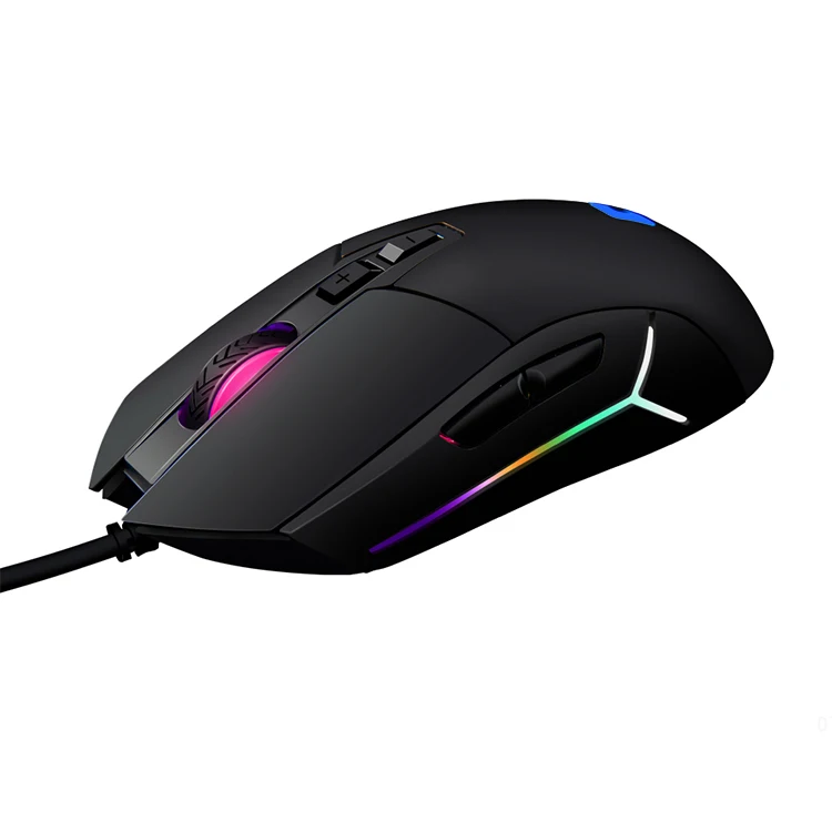 High performance wired game mouse RGB spectrum backlight ergonomic game mouse programmable up to 7200 DPI