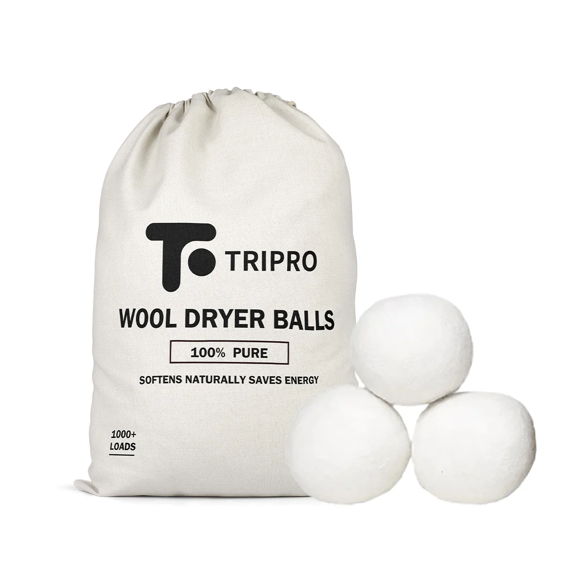Organic Wool Dryer Balls Natural Softener 100% Pure New Zealand Wool Dryer Balls Reusable  Laundry Balls