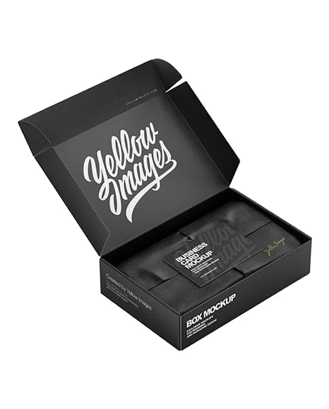 Personalized E Flute Mailer Boxes with Custom Foil Stamping with white uv ink