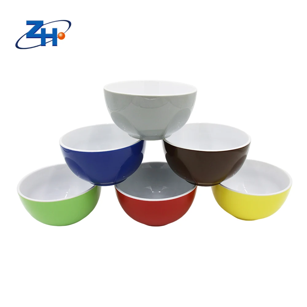 wholesale custom ceramic tableware set home creative two-tone color ceramic big fruit bowl