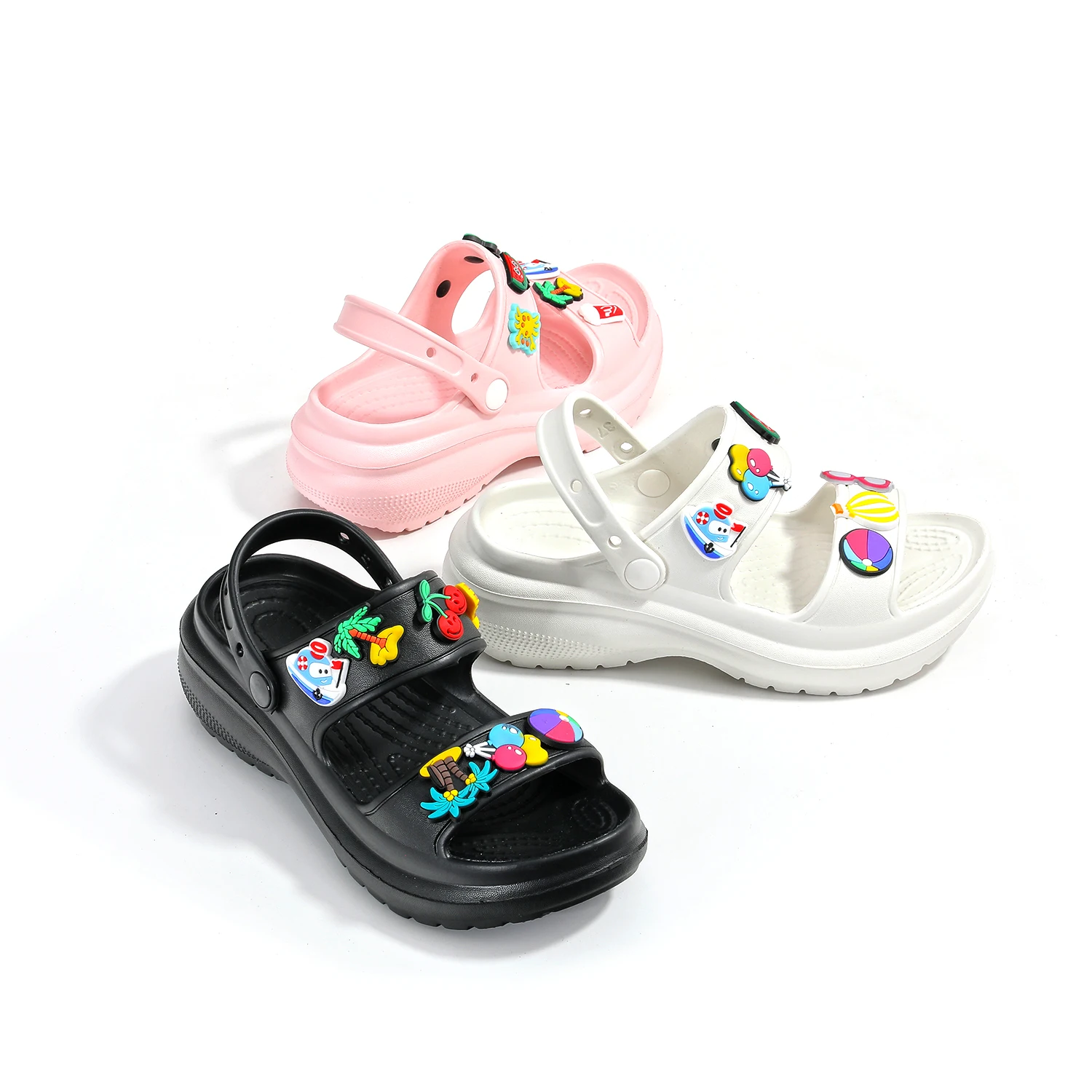 Hot sell stylish cute outdoor wedge platform sandals for women heeled shoes Silent Nurse Clogs for women new design