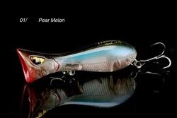 12.5g 75mm Popper Lure Fishing Topwater Plastic Hard Lure Floating Artificial Popper Bass Fishing Popper