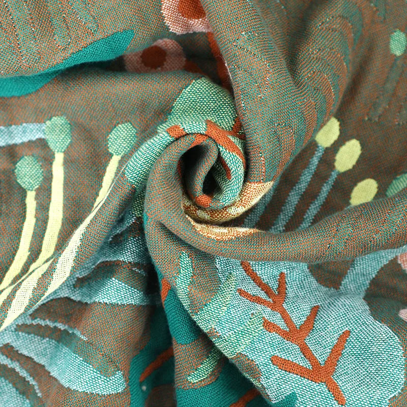 High Quality Cotton Six Layer Gauze Towel Quilt Jungle Tiger Fluffy Woven Jacquard Throw Blanket wholesale
