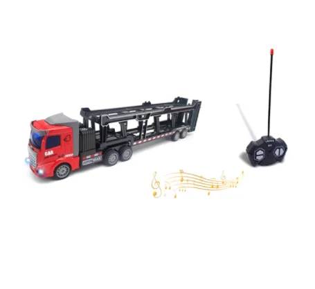 1: 48 27Hz 4CH heavy loader transport remote control truck rc alloy container truck rc trailer truck with led light and sound