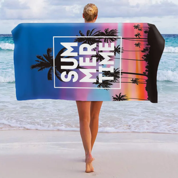Factory retail multi style 100% microfiber beach towel customize design digital printing wholesale bath towel