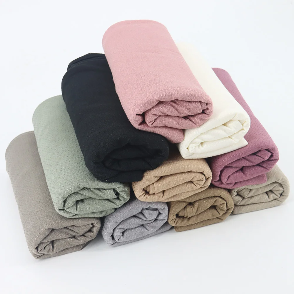 High Quality Prayer Cotton Jersey Scarves Hijab Muslim Women Stretchy Cotton Jersey