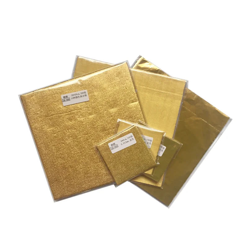 High quality food packaging chocolate wrapping paper laminated gold aluminum foil sheet