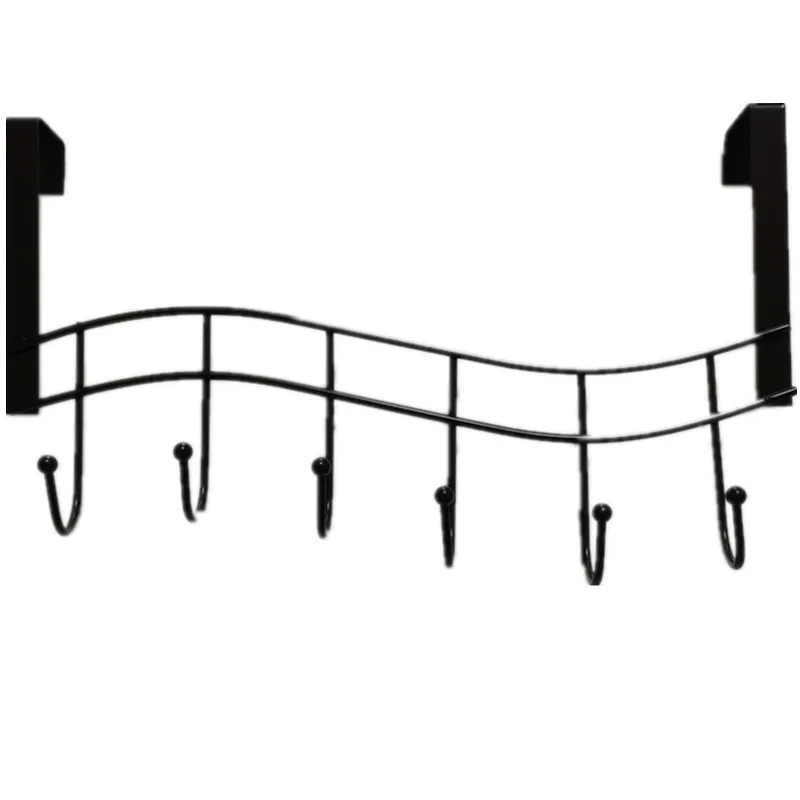 Rails Wall Hanger for Clothes Over The Door Hook Hanger - 6 Hooks Home Storage Organization Hooks