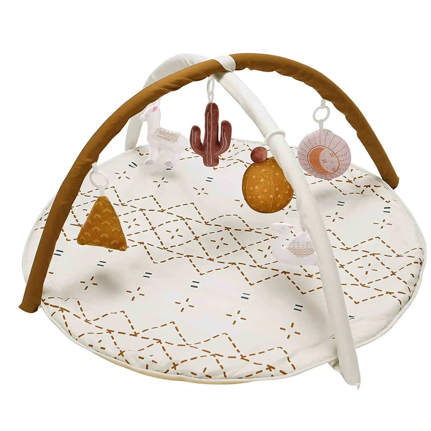 
Baby Play Gym and Playmats for Newborn with 6 Featured Toys Washable Baby Play Mat 