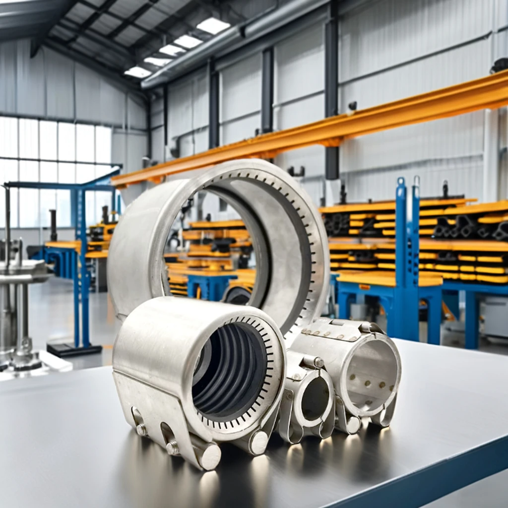 High Quality Smooth Surface Stainless Steel Repair Clamp Gear Ring Type for Easy Pipe Connection Pipe Joint Repair Clamp