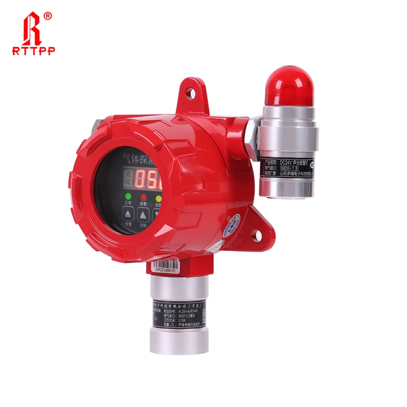 ATEX Certificate High Sensitivity Fixed Combustible LPG Gas Leak Detector with Alarm Light