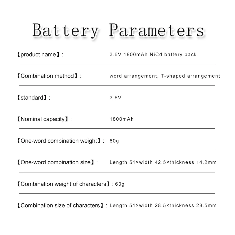 Factory nickel cadimum Nicd AA 1800mAh remote control toys baby toy car nicd 3.6v rechargeable battery