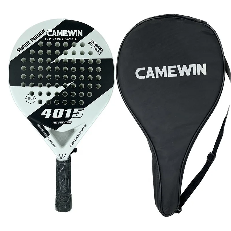 Camewin Paddle Carbon Fiber With Bag Padel Racket Tennis Carbon Fiber Soft EVA Face Tennis Paddle Racquet Racket