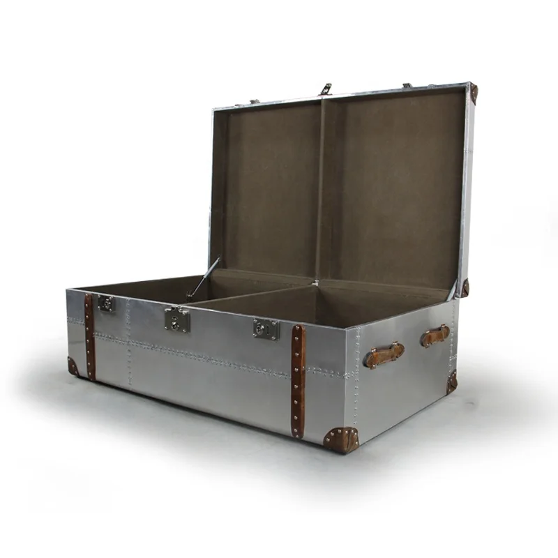 Домашняя мебель, многофункциональный большой алюминиевый журнальный столик с багажником