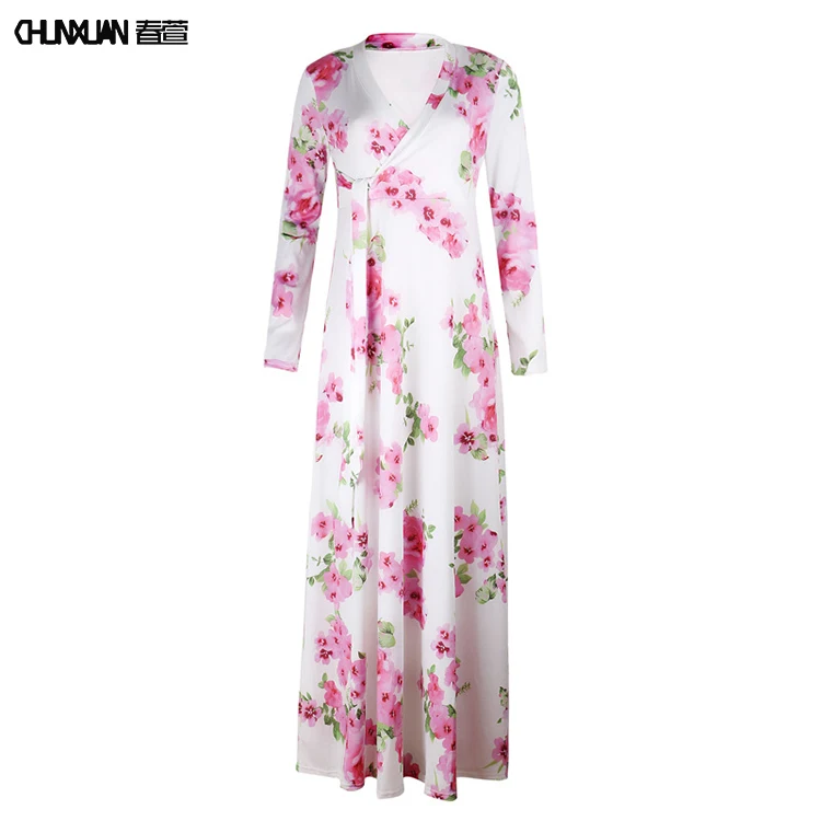2020 factory wholesale casual chiffon floral print plus size dress clothing manufacturers summer women dresses
