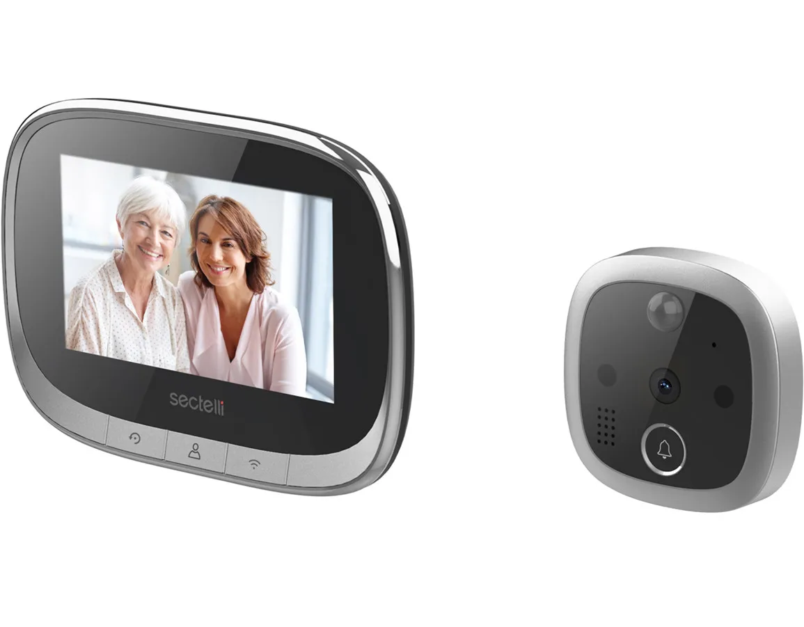 4.3 inch peephole smart wireless video door bell camera with wifi control phone app