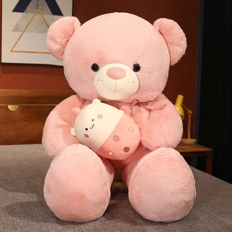 Customize Big Teddy Bear Plushies Toys with Boba Plushie Custom OEM Giant Bears Plush Toy 100 CM