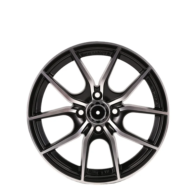 550 Popular customized aluminum 8X114.3 15 inch black multi spoke alloy car wheels