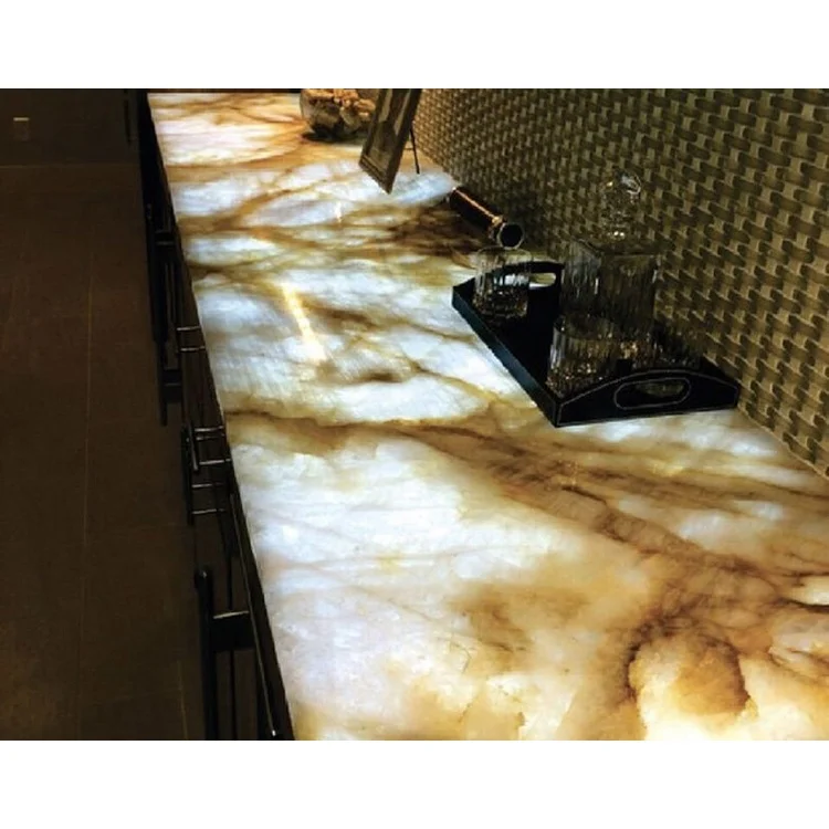 LED lighted translucent stone bathroom white backlit onyx vanity top sink