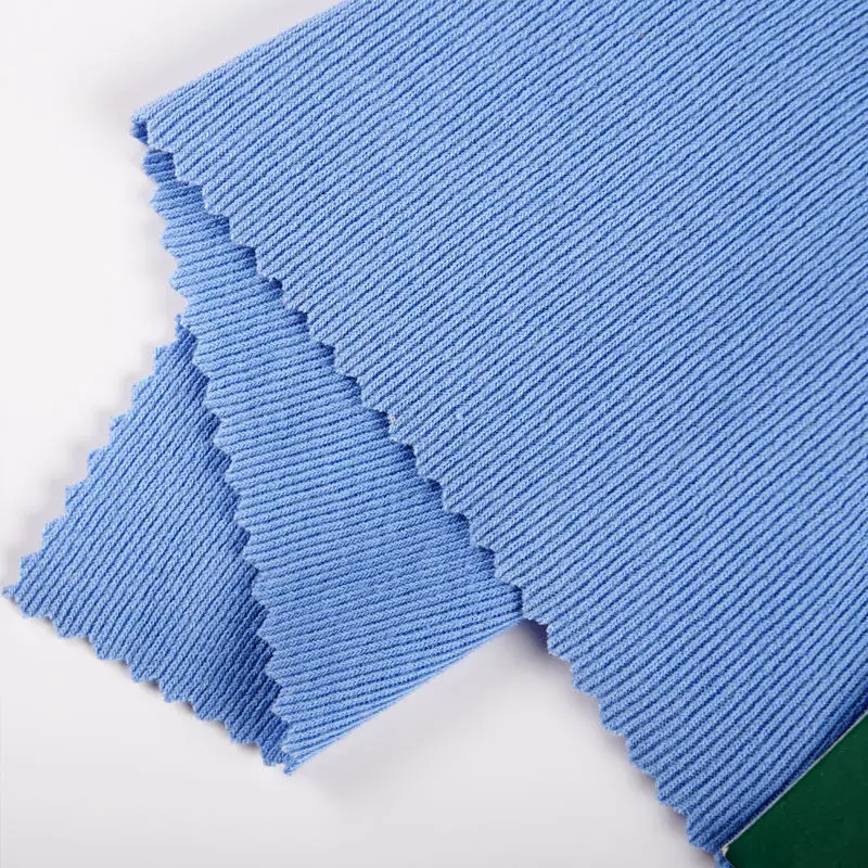 High Quality 60% Polyester 40% Cotton Single Ribbed Knit Fabric 226gsm Outdoor Sportswear Winter Jacket Fabrics