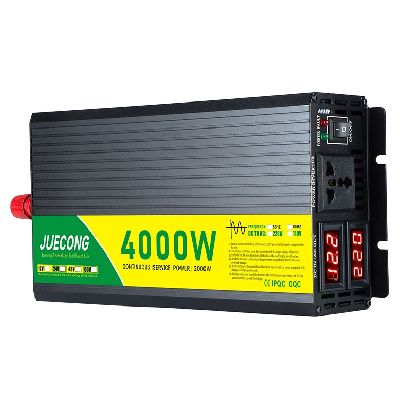 
4000w 12v 24v 36v 48v Dc To Ac 110v 220v 230v 240v 4000 Watt Pure Sine Wave Power Inverter 