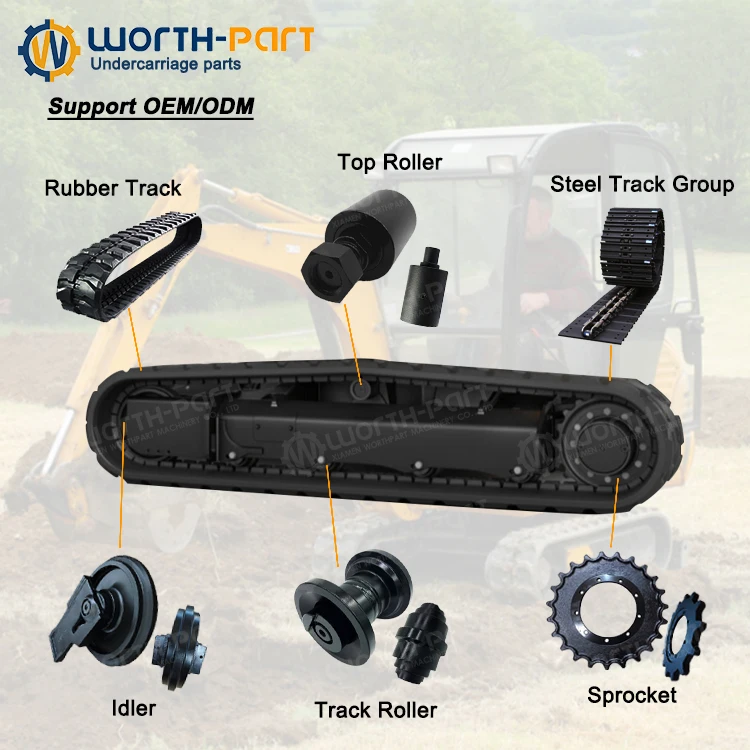 Mini Excavator U15 U30 Bottom Track Roller Kubota U10-3 U17 U25 U50 Kx045 Kh60 Kh100 Kx123 Kh151 Kx161 Kx161-2 Kx165 Kh180-2