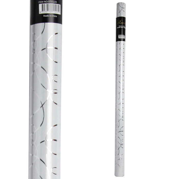 custom printed white kraft paper roll for gift wrap white ribbed style 70X200CM, packing paper