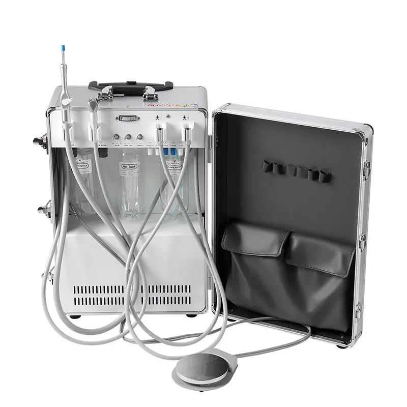 Azdent Custom logo Portable Dental Unit System with Built-in Air Compressor P204