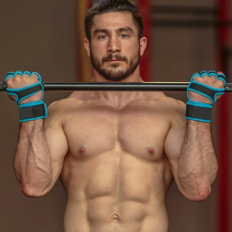  Custom logo strong toughness sport gym weight lifting half gloves with wrist