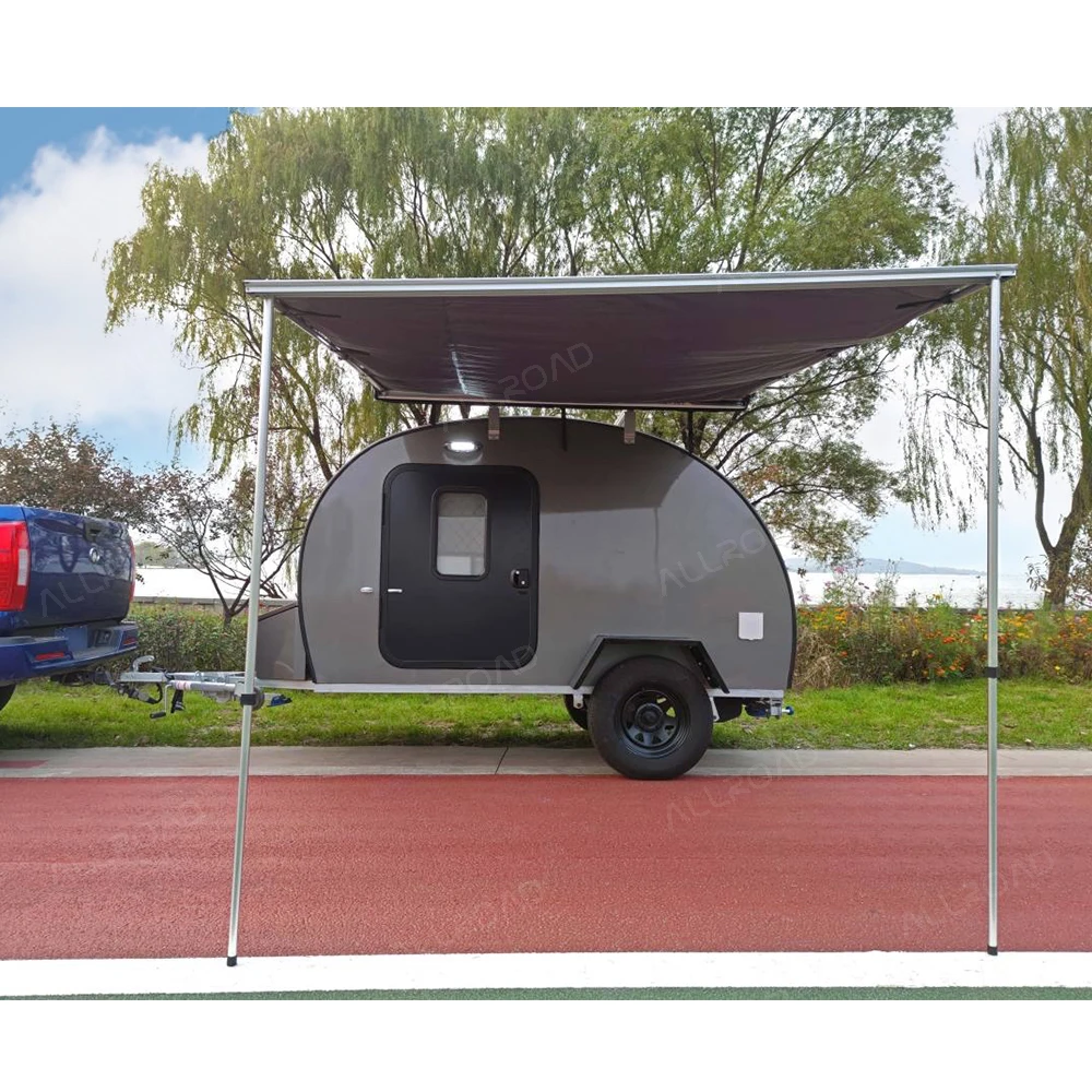 Light weight lightweight  camper trailers caravan under 750 kg off road small korea camping trailer with roof top tent