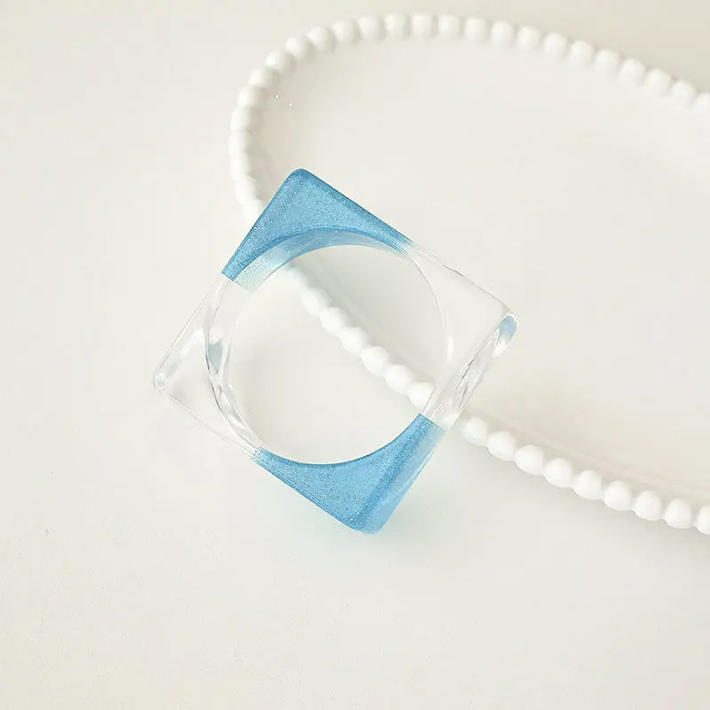 BOXUAN Fashion New with Gold Powder Splicing Ladies Style Geometric Resin Bracelet For Women