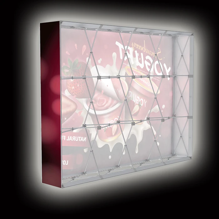 Advertising Tradeshow exhibition booth display tension fabric backdrop SEG pop up led backlit light box