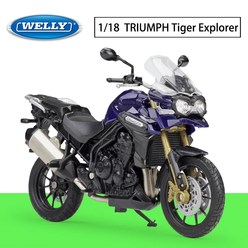 Hot Selling Welly TRIUMPH Tiger Explorer 1:18 Diecast Motorcycle Simulation Alloy Motorcycle Model