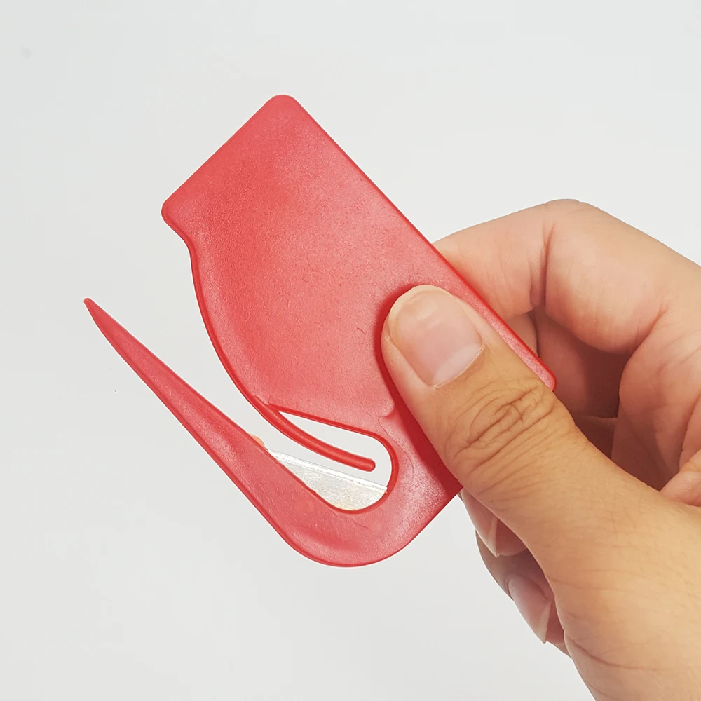 promo giveaways letter opener sharp concealed blade safely slices through envelopes large space to adding logo