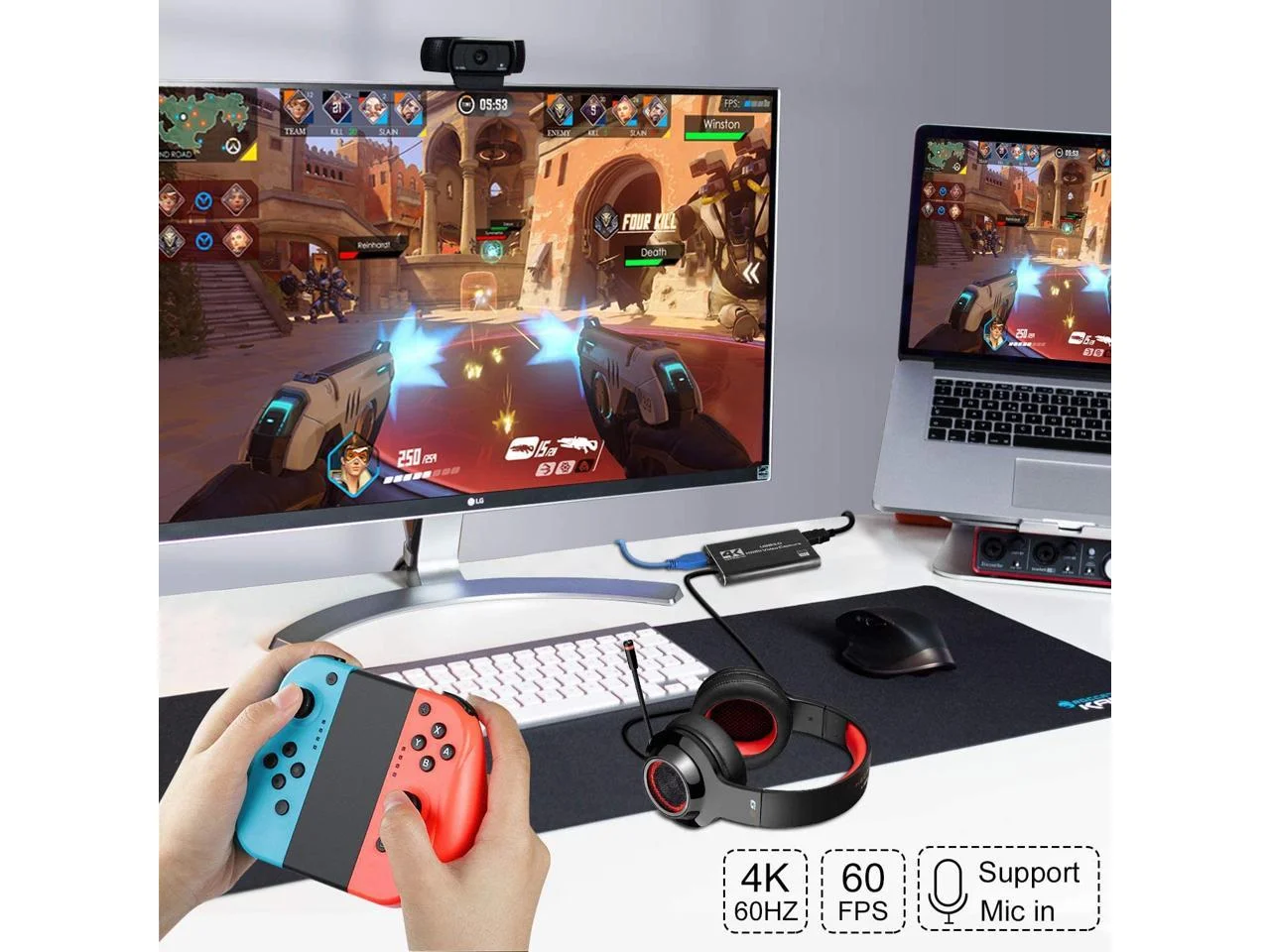 4K 60fps Live HD HDMI к USB 3 0 видеозахвата карты записи захвата для Xbox PS4 Living широковещательное