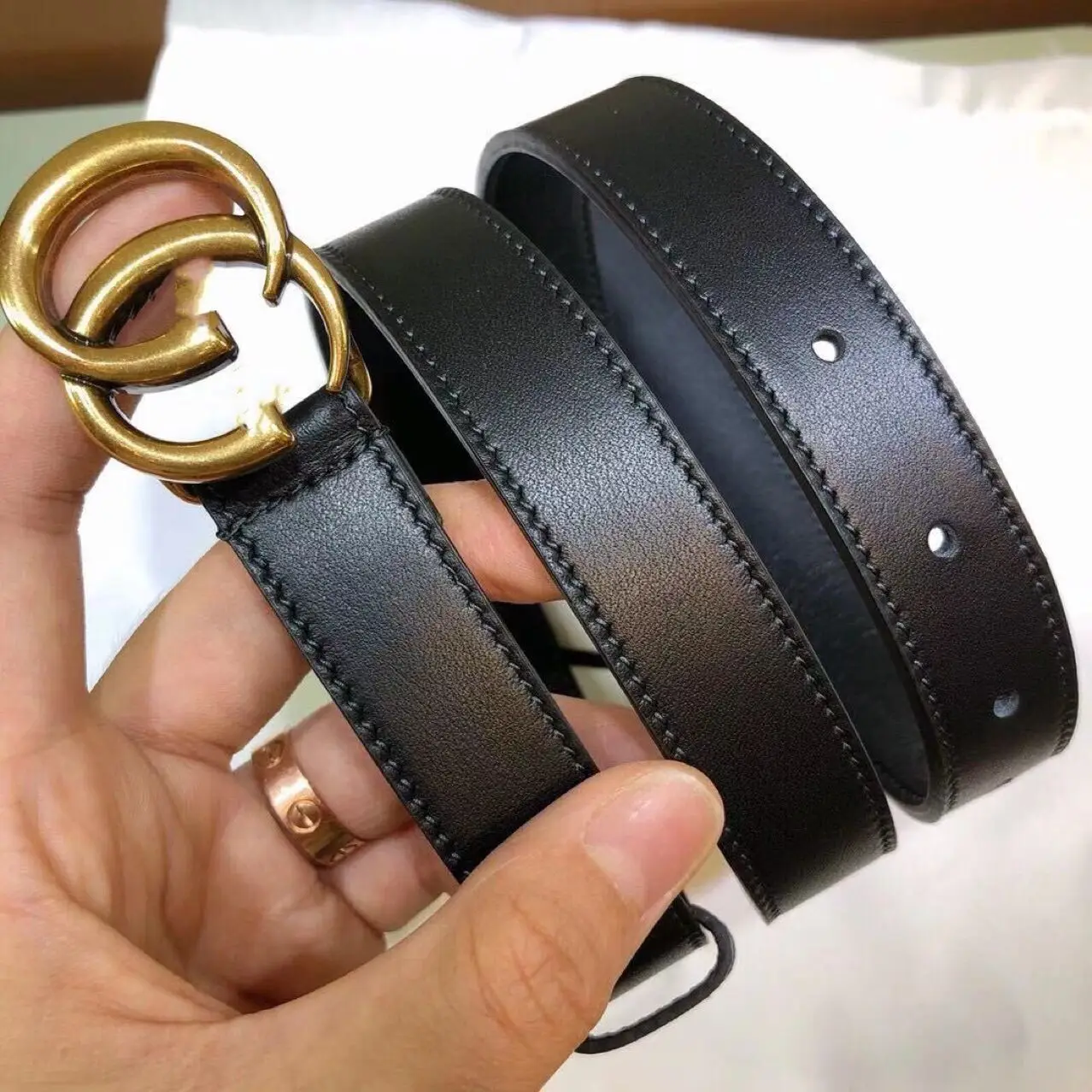 Chain Belt Women Waist Fashion Designer Belts Women Luxury Brand Genuine Leather Metal Buckle Belt