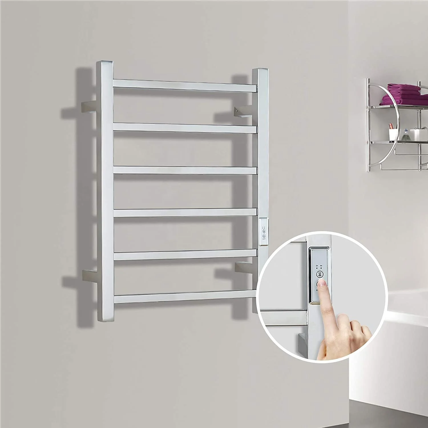 Electric heated towel rail towel warmer dryer for bathroom